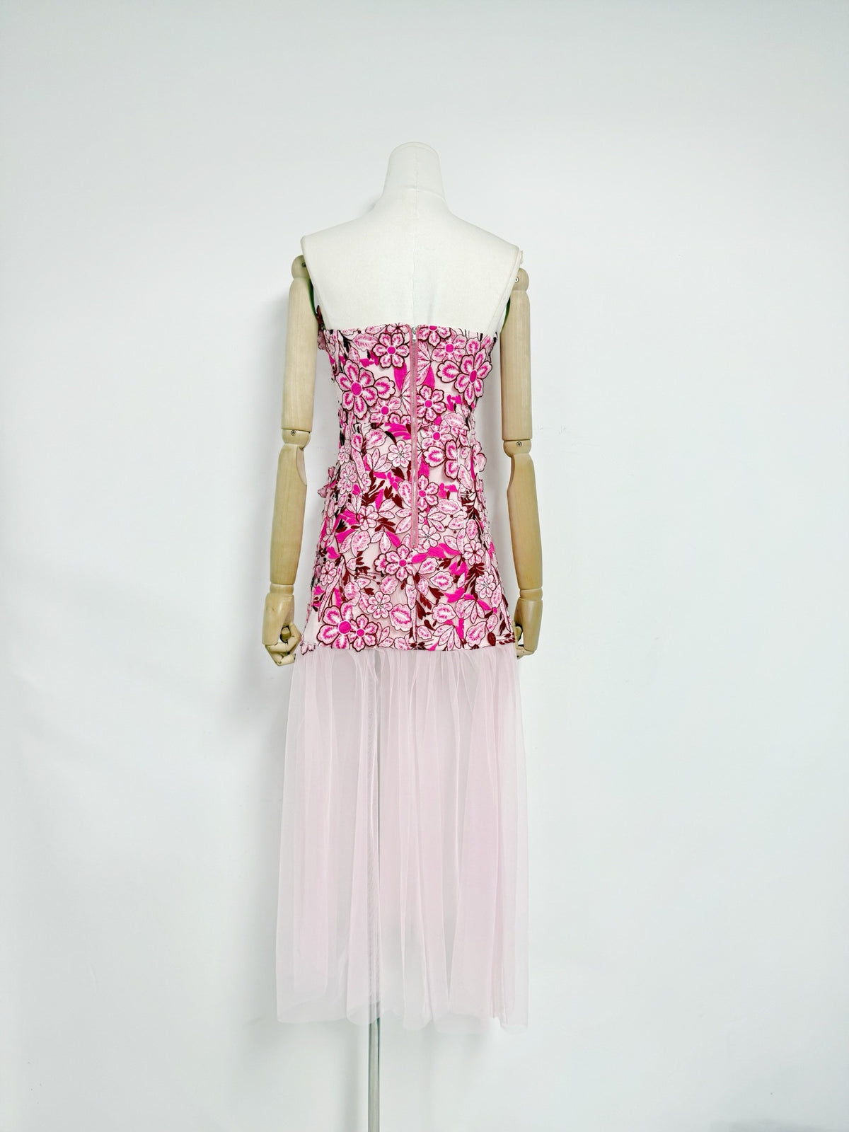 Verbena Guipure Lace and Tulle Maxi Dress