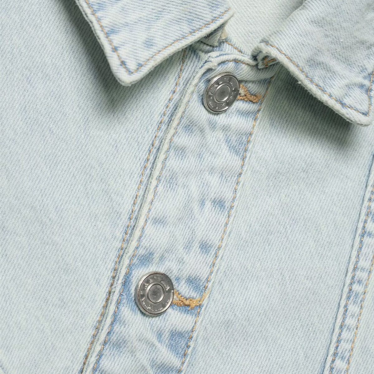 Washed Denim Vest And Wide Leg Jeans Set