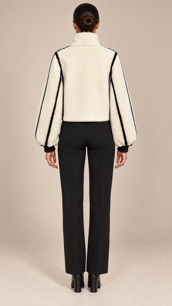 Leocadia Contrast-Seam Jacket