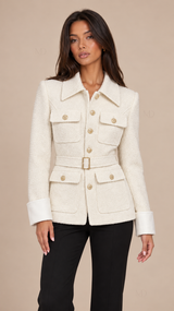 Colette Belted Tweed Jacket