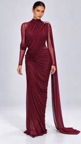 Lavinia Drape-Sash Maxi