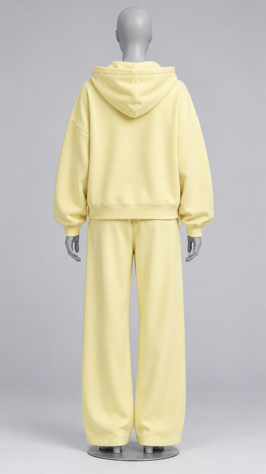 Rozalia Zip-Hoodie Set — Yellow mannequin back