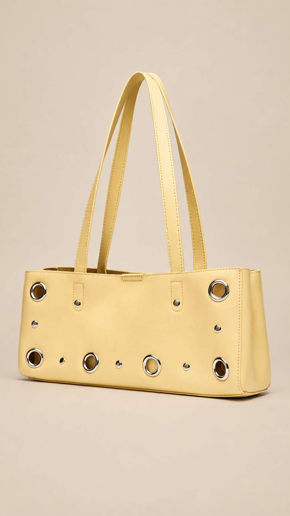 Noelia Eyelet Tote — Yellow product closed
